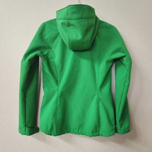 Columbia Collegiate University of Oregon Green Yellow Women's Soft Shell Jacket - Picture 3 of 11